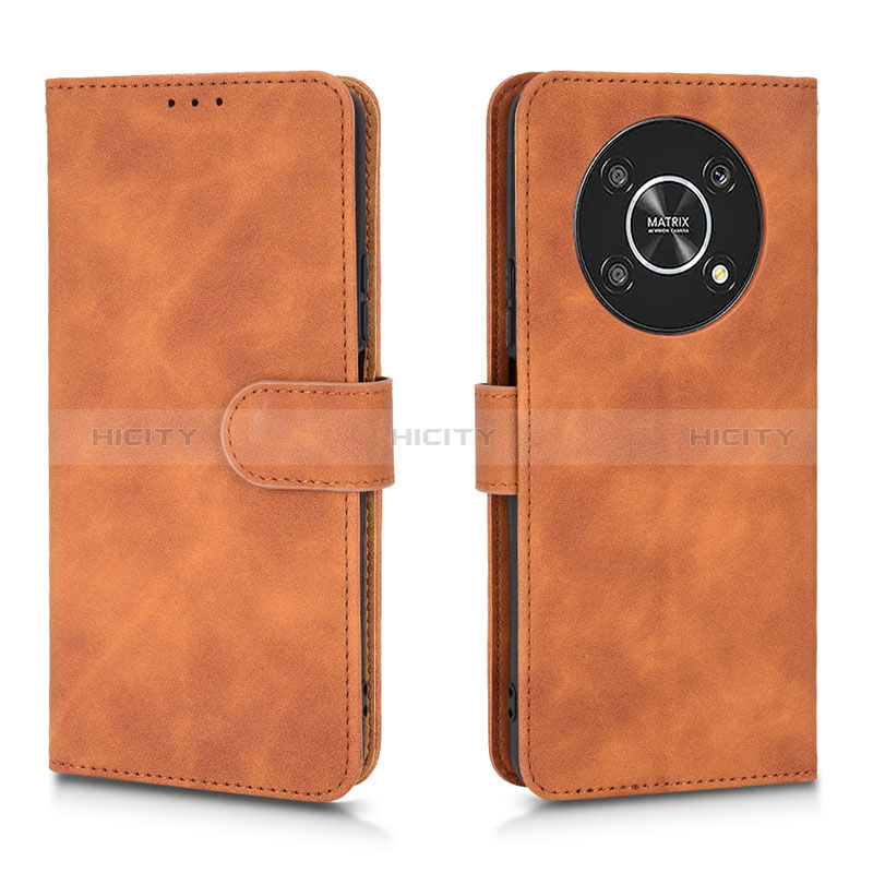 Coque Portefeuille Livre Cuir Etui Clapet L01Z pour Huawei Honor Magic4 Lite 5G Marron Plus