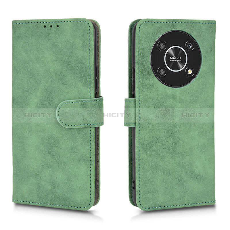 Coque Portefeuille Livre Cuir Etui Clapet L01Z pour Huawei Honor Magic4 Lite 5G Vert Plus