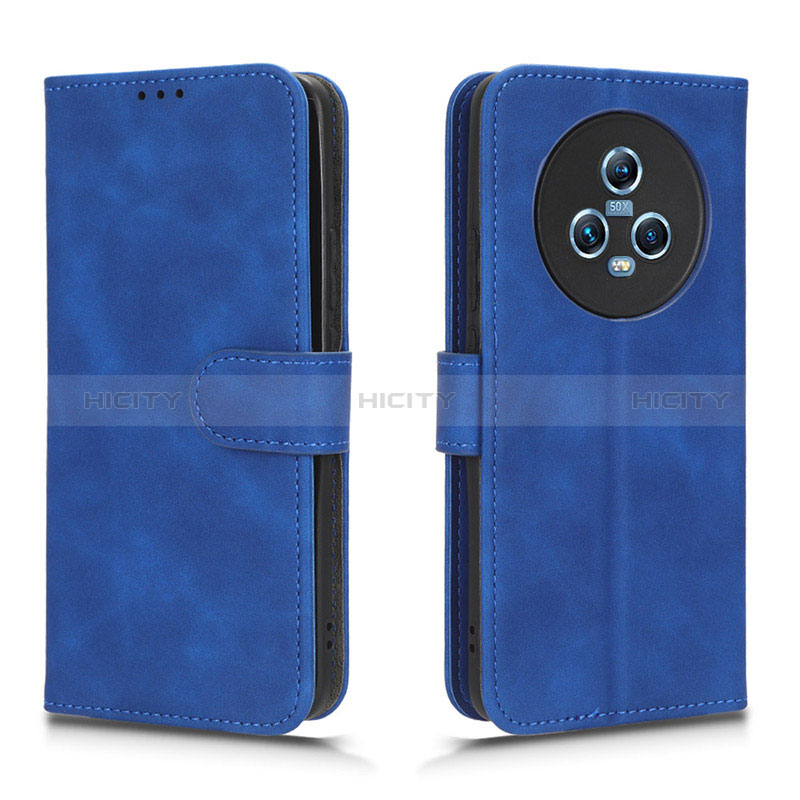 Coque Portefeuille Livre Cuir Etui Clapet L01Z pour Huawei Honor Magic5 5G Bleu Plus