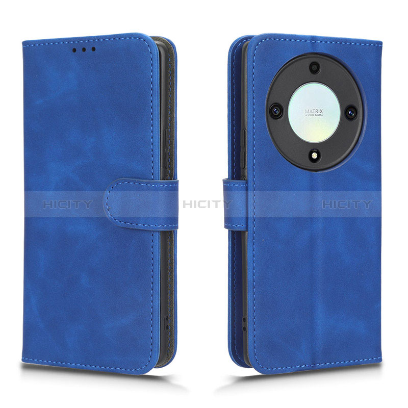 Coque Portefeuille Livre Cuir Etui Clapet L01Z pour Huawei Honor Magic5 Lite 5G Bleu Plus