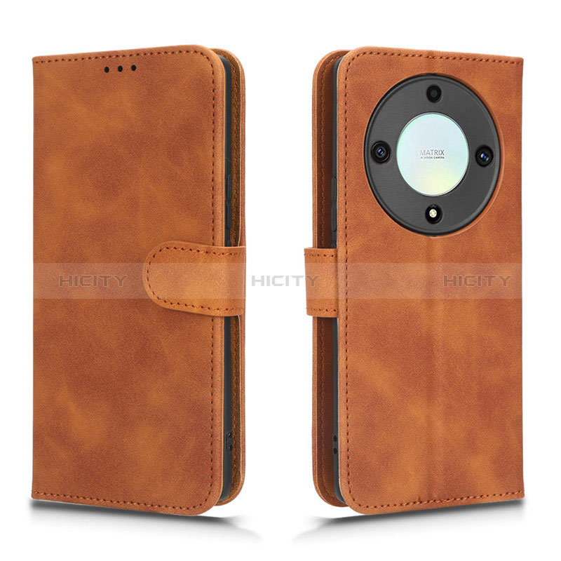 Coque Portefeuille Livre Cuir Etui Clapet L01Z pour Huawei Honor Magic5 Lite 5G Marron Plus