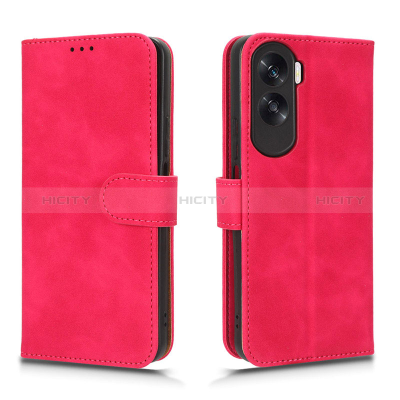 Coque Portefeuille Livre Cuir Etui Clapet L01Z pour Huawei Honor X50i 5G Rose Rouge Plus