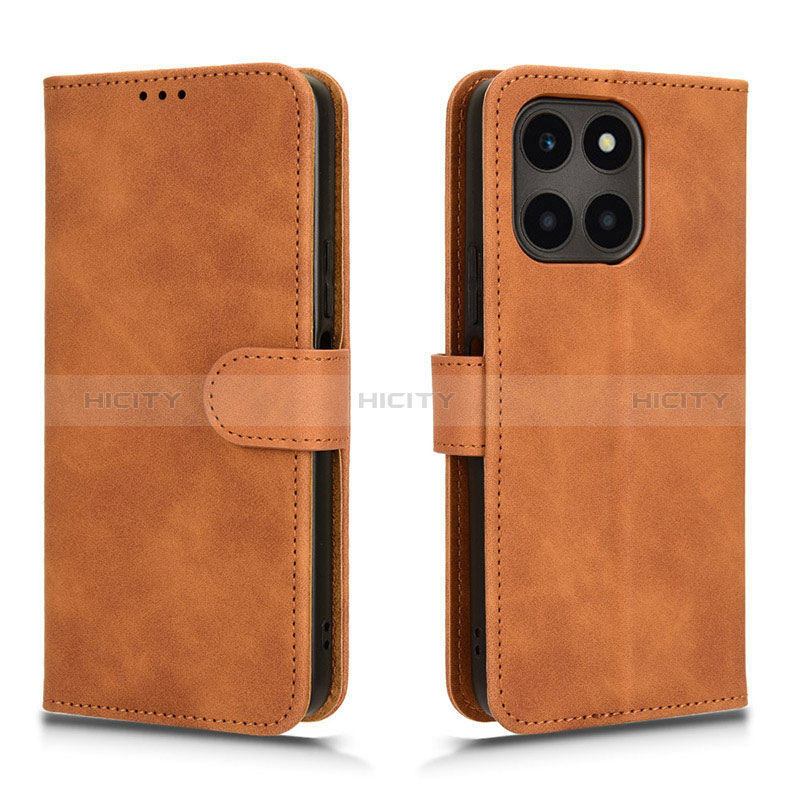 Coque Portefeuille Livre Cuir Etui Clapet L01Z pour Huawei Honor X6a Marron Plus