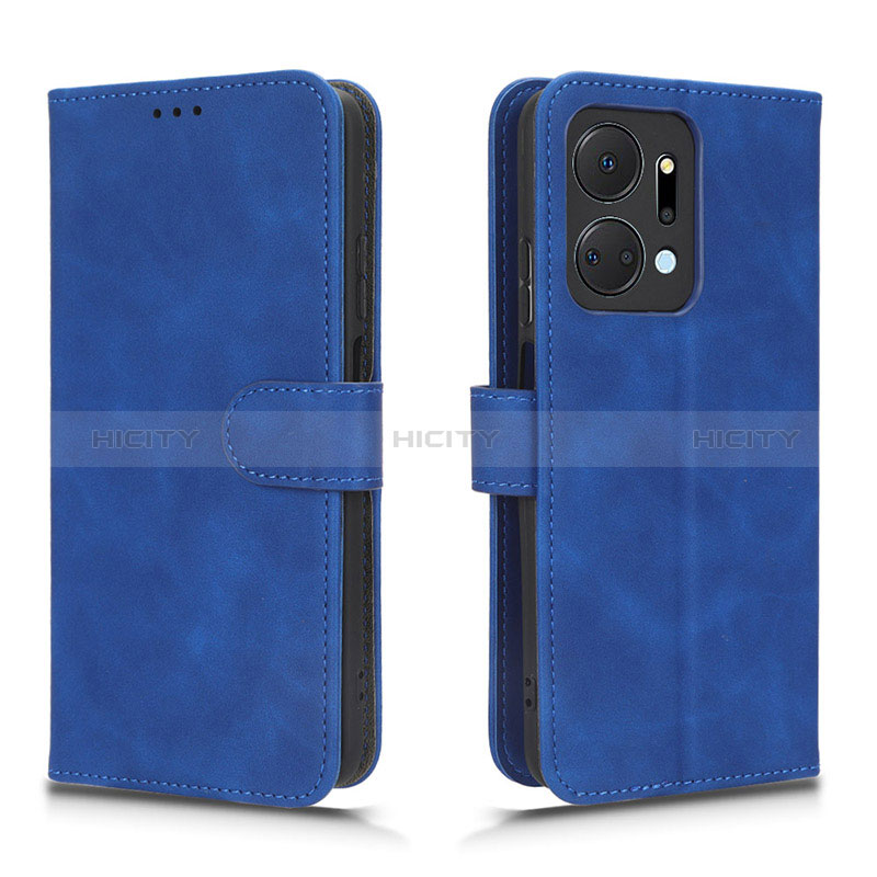 Coque Portefeuille Livre Cuir Etui Clapet L01Z pour Huawei Honor X7a Bleu Plus