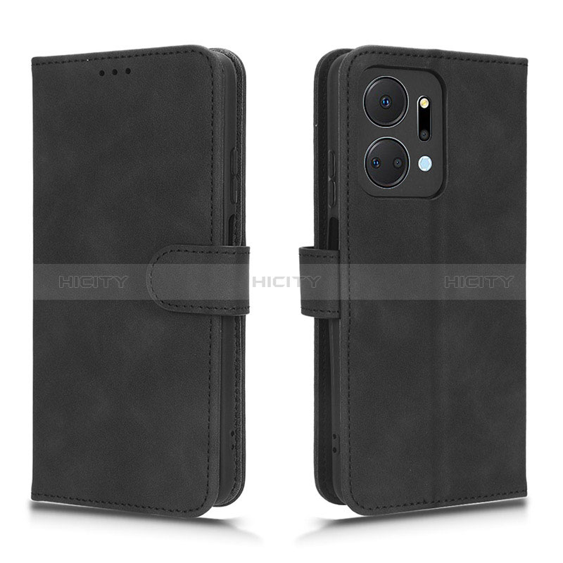 Coque Portefeuille Livre Cuir Etui Clapet L01Z pour Huawei Honor X7a Noir Plus