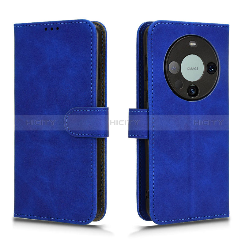 Coque Portefeuille Livre Cuir Etui Clapet L01Z pour Huawei Mate 60 Bleu Plus