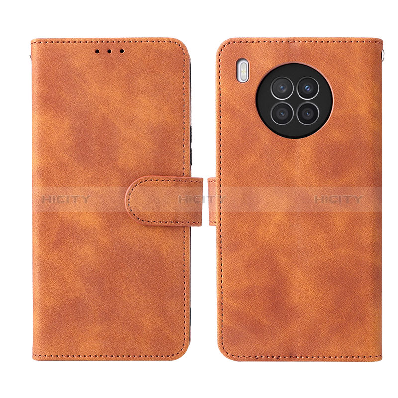 Coque Portefeuille Livre Cuir Etui Clapet L01Z pour Huawei Nova 8i Marron Plus