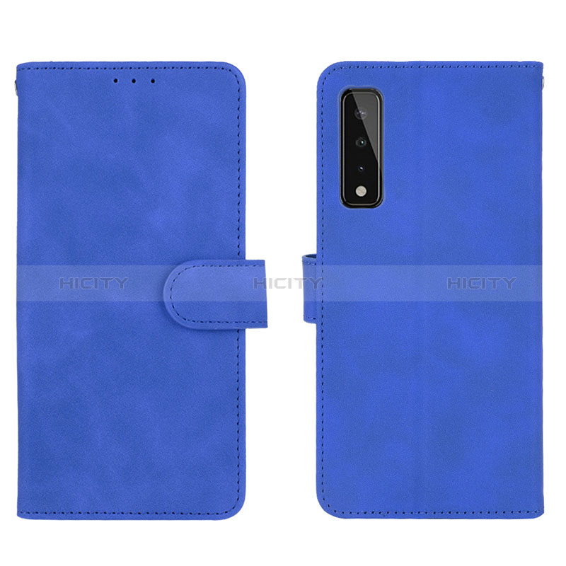 Coque Portefeuille Livre Cuir Etui Clapet L01Z pour LG Stylo 7 Bleu Plus