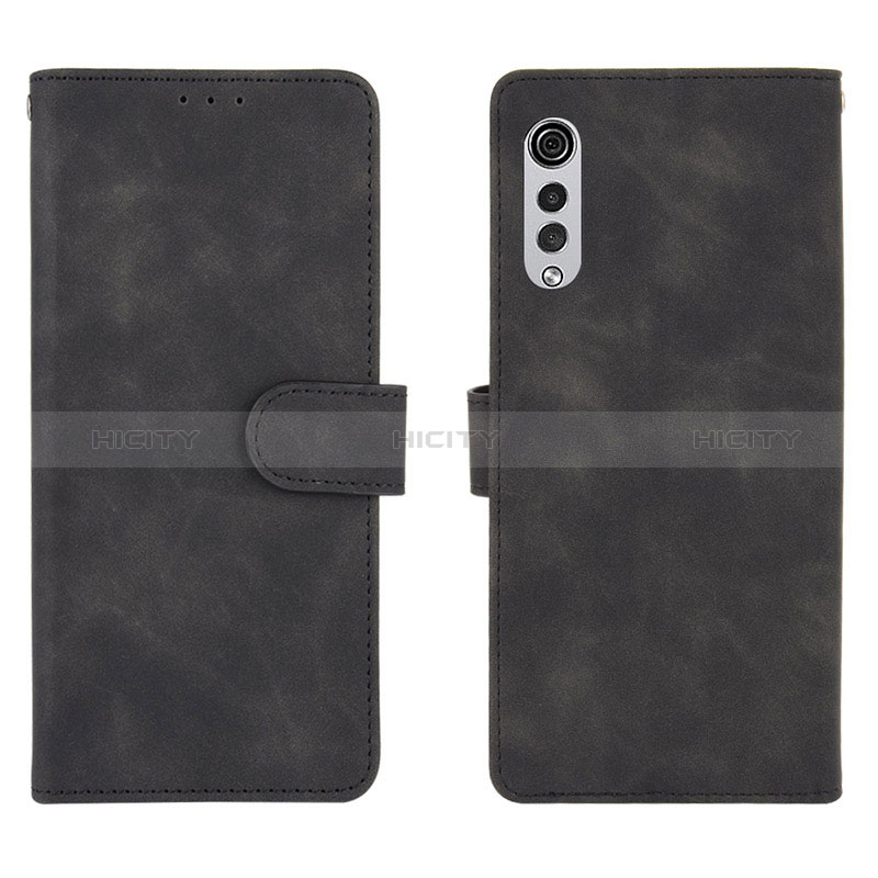 Coque Portefeuille Livre Cuir Etui Clapet L01Z pour LG Velvet 4G Noir Plus