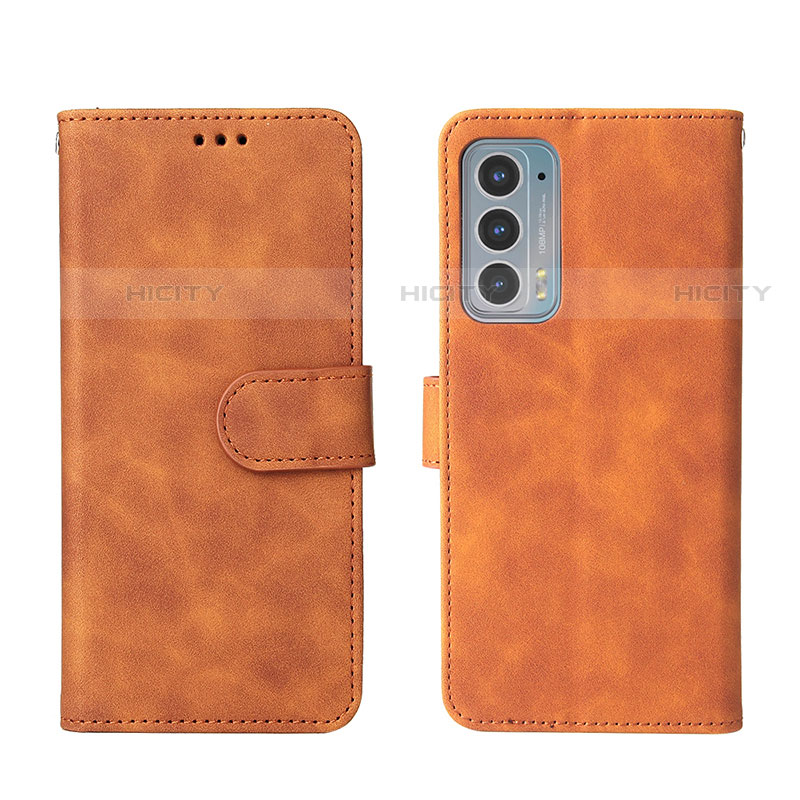 Coque Portefeuille Livre Cuir Etui Clapet L01Z pour Motorola Moto Edge 20 5G Marron Plus