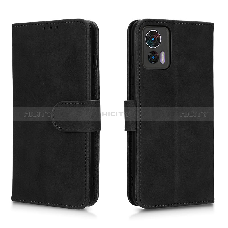 Coque Portefeuille Livre Cuir Etui Clapet L01Z pour Motorola Moto Edge 30 Lite 5G Noir Plus