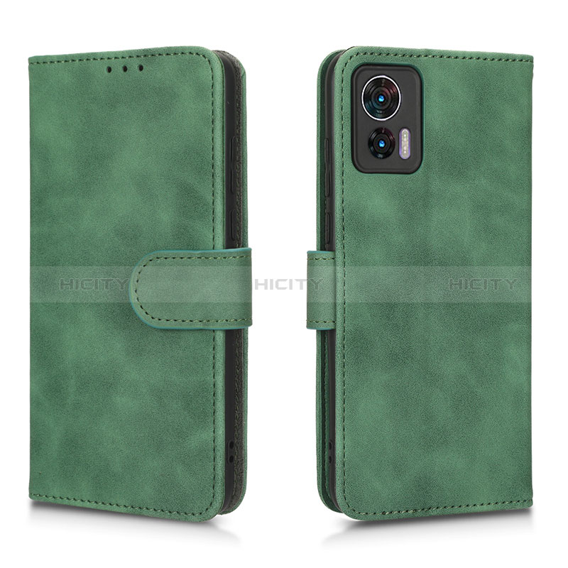 Coque Portefeuille Livre Cuir Etui Clapet L01Z pour Motorola Moto Edge 30 Lite 5G Vert Plus