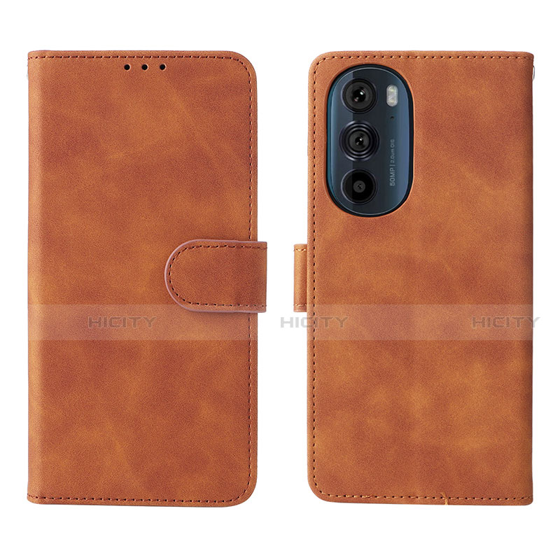 Coque Portefeuille Livre Cuir Etui Clapet L01Z pour Motorola Moto Edge 30 Pro 5G Marron Plus