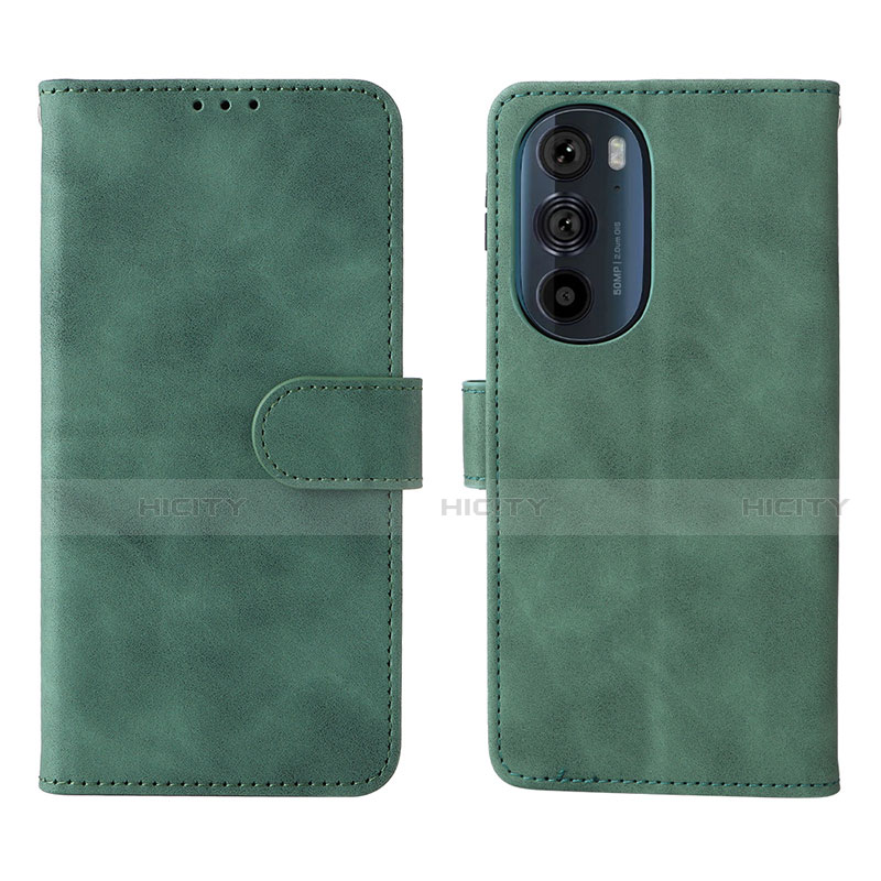 Coque Portefeuille Livre Cuir Etui Clapet L01Z pour Motorola Moto Edge 30 Pro 5G Vert Plus