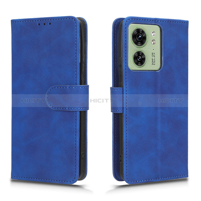 Coque Portefeuille Livre Cuir Etui Clapet L01Z pour Motorola Moto Edge 40 5G Bleu Plus