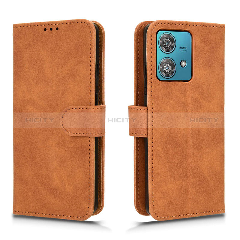 Coque Portefeuille Livre Cuir Etui Clapet L01Z pour Motorola Moto Edge 40 Neo 5G Marron Plus