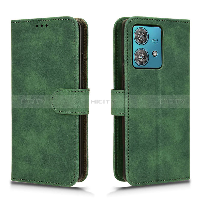 Coque Portefeuille Livre Cuir Etui Clapet L01Z pour Motorola Moto Edge 40 Neo 5G Vert Plus