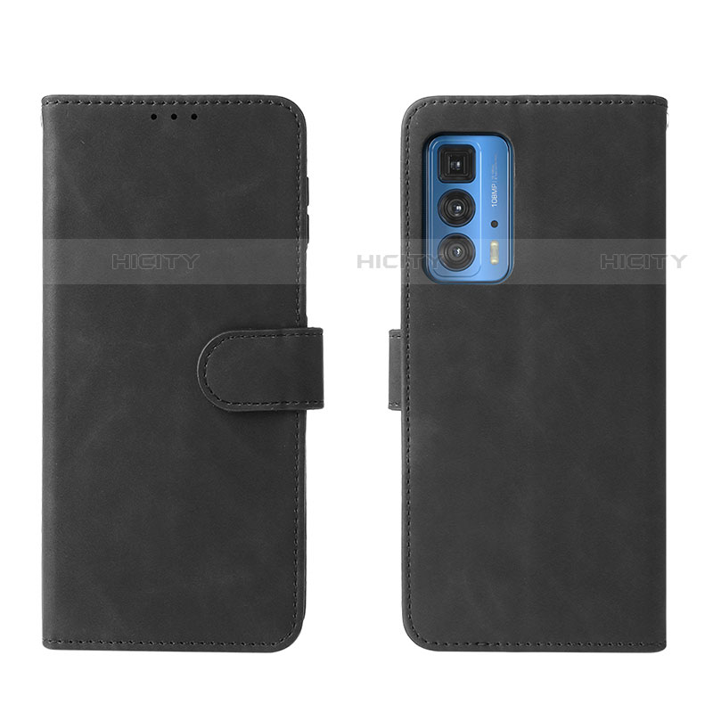 Coque Portefeuille Livre Cuir Etui Clapet L01Z pour Motorola Moto Edge S Pro 5G Noir Plus