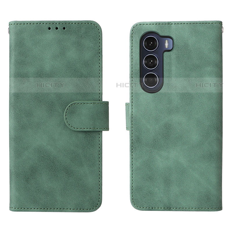 Coque Portefeuille Livre Cuir Etui Clapet L01Z pour Motorola Moto Edge S30 5G Vert Plus