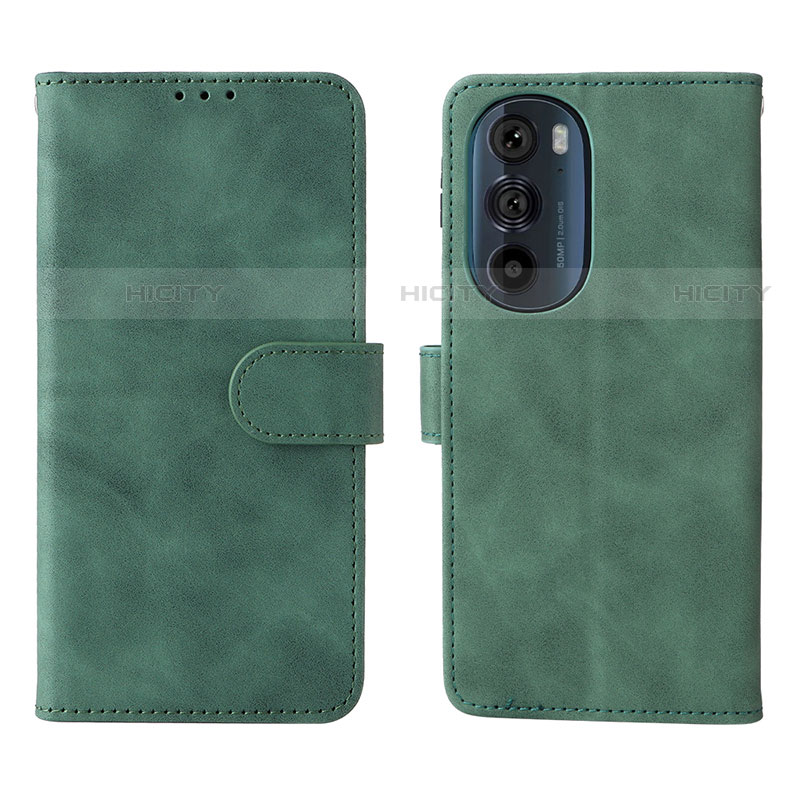 Coque Portefeuille Livre Cuir Etui Clapet L01Z pour Motorola Moto Edge X30 5G Vert Plus