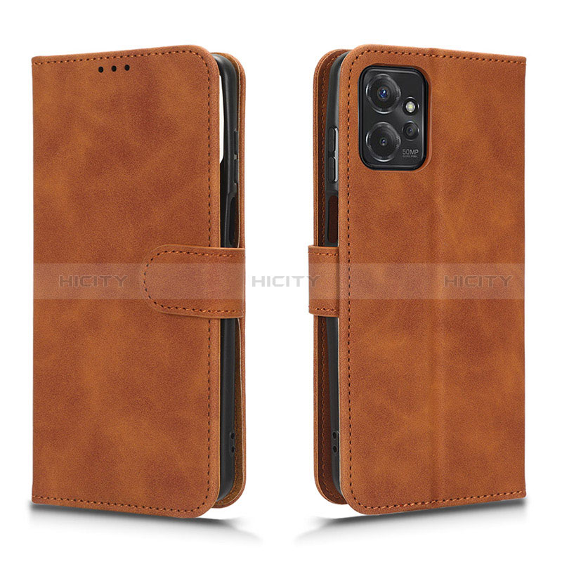 Coque Portefeuille Livre Cuir Etui Clapet L01Z pour Motorola Moto G Power 5G (2023) Marron Plus