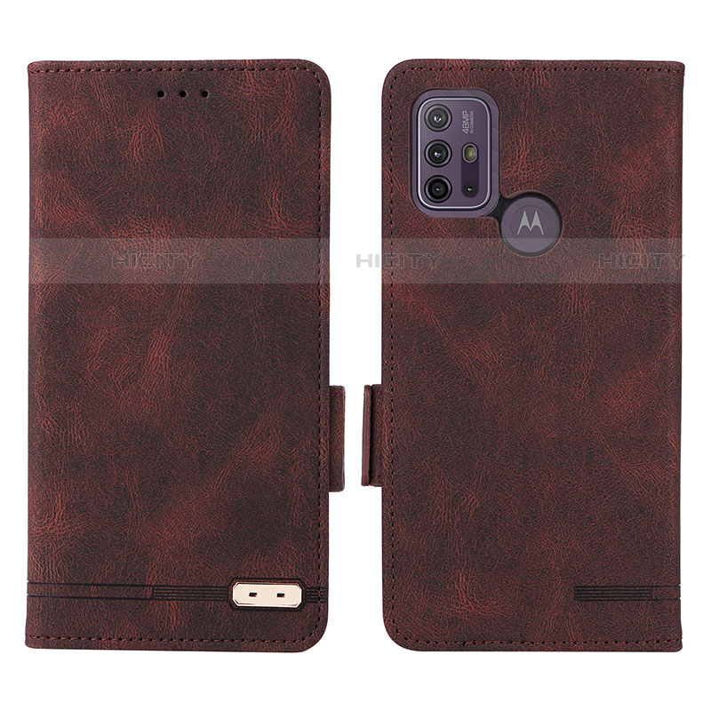 Coque Portefeuille Livre Cuir Etui Clapet L01Z pour Motorola Moto G10 Marron Plus