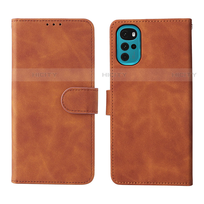 Coque Portefeuille Livre Cuir Etui Clapet L01Z pour Motorola Moto G22 Marron Plus