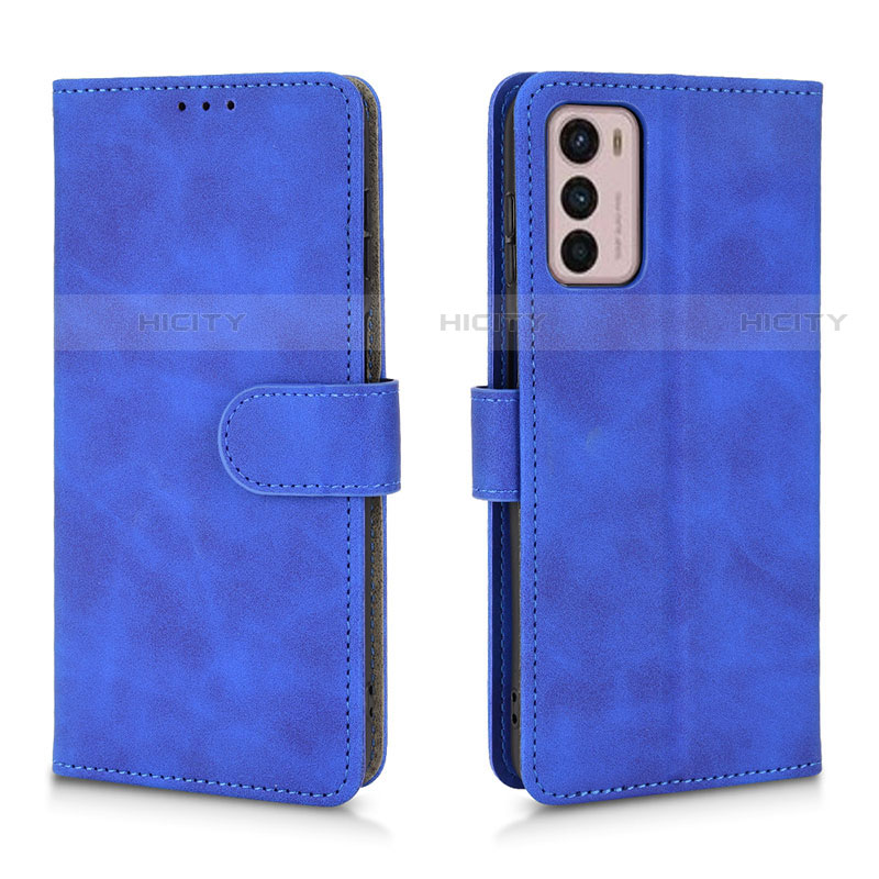 Coque Portefeuille Livre Cuir Etui Clapet L01Z pour Motorola Moto G42 Bleu Plus