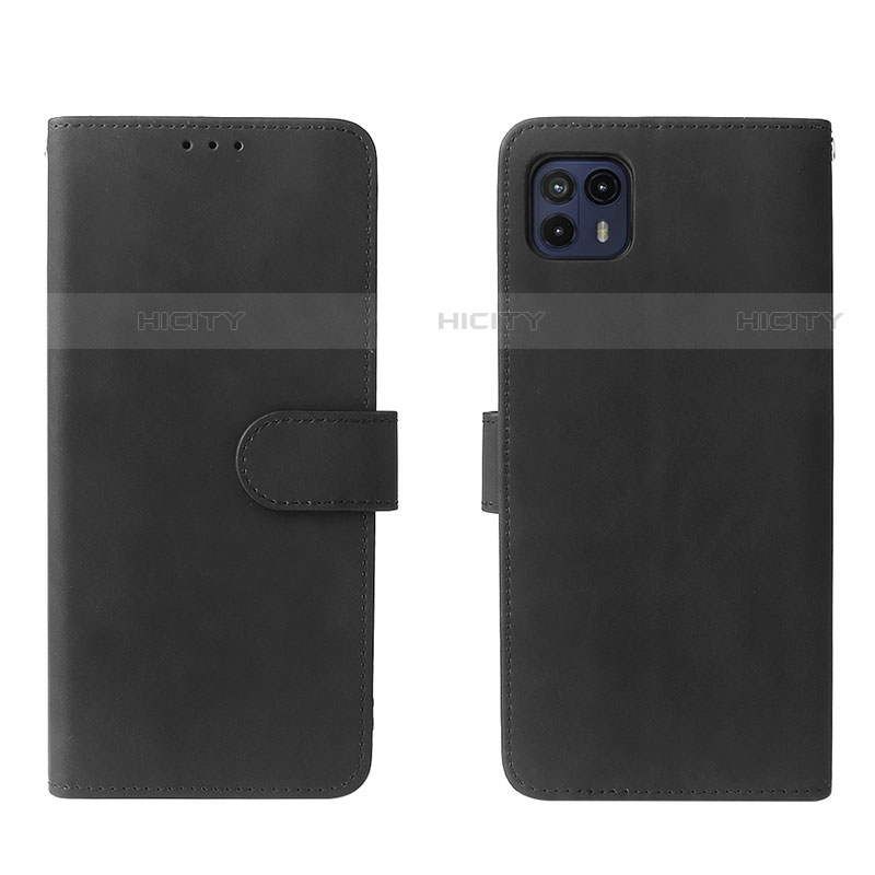 Coque Portefeuille Livre Cuir Etui Clapet L01Z pour Motorola Moto G50 5G Noir Plus