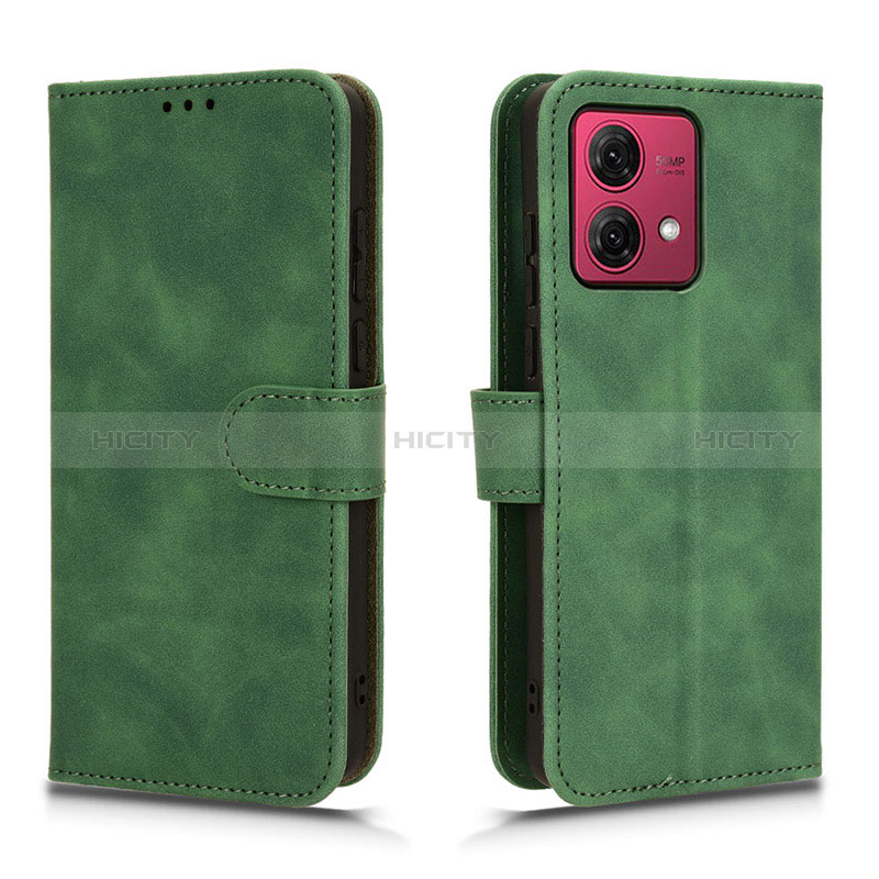 Coque Portefeuille Livre Cuir Etui Clapet L01Z pour Motorola Moto G84 5G Vert Plus