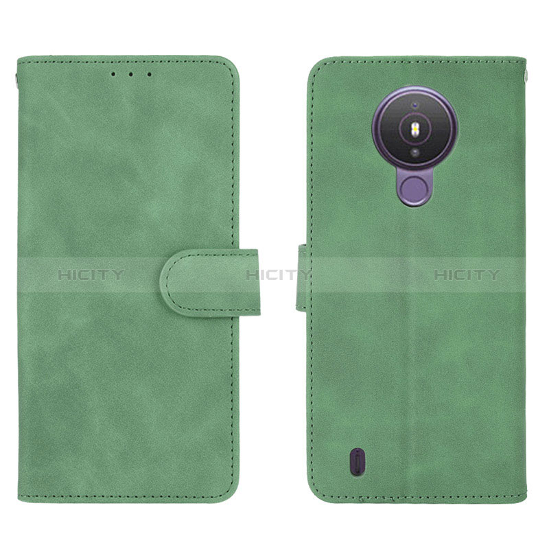 Coque Portefeuille Livre Cuir Etui Clapet L01Z pour Nokia 1.4 Vert Plus