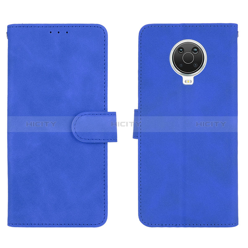 Coque Portefeuille Livre Cuir Etui Clapet L01Z pour Nokia 6.3 Bleu Plus