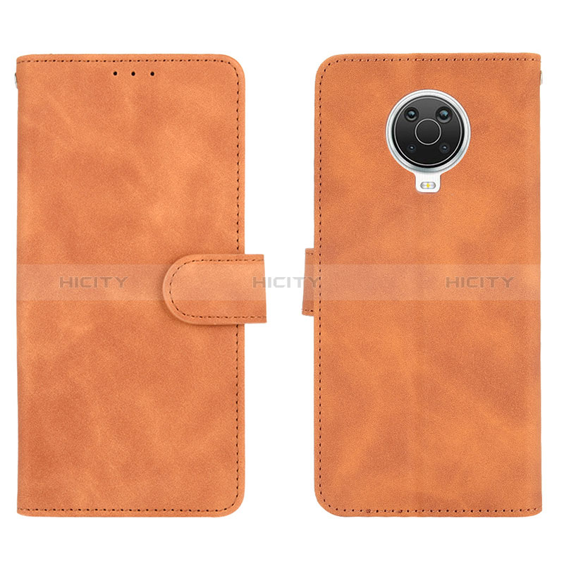 Coque Portefeuille Livre Cuir Etui Clapet L01Z pour Nokia 6.3 Marron Plus