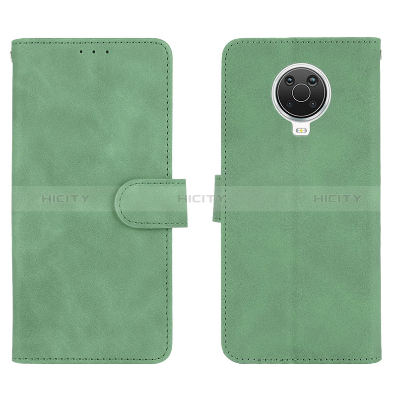 Coque Portefeuille Livre Cuir Etui Clapet L01Z pour Nokia 6.3 Vert Plus