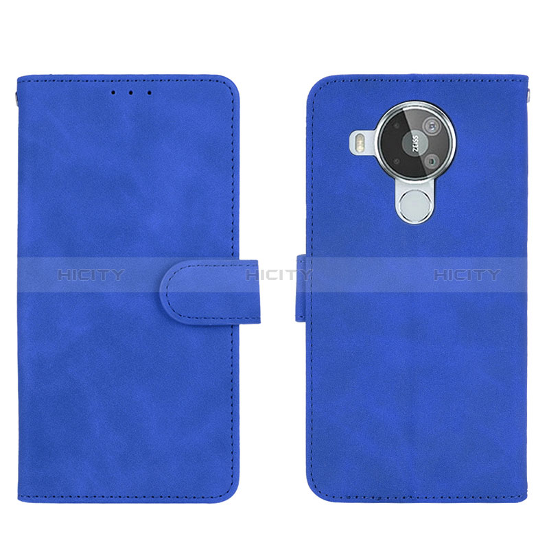 Coque Portefeuille Livre Cuir Etui Clapet L01Z pour Nokia 7.3 Bleu Plus