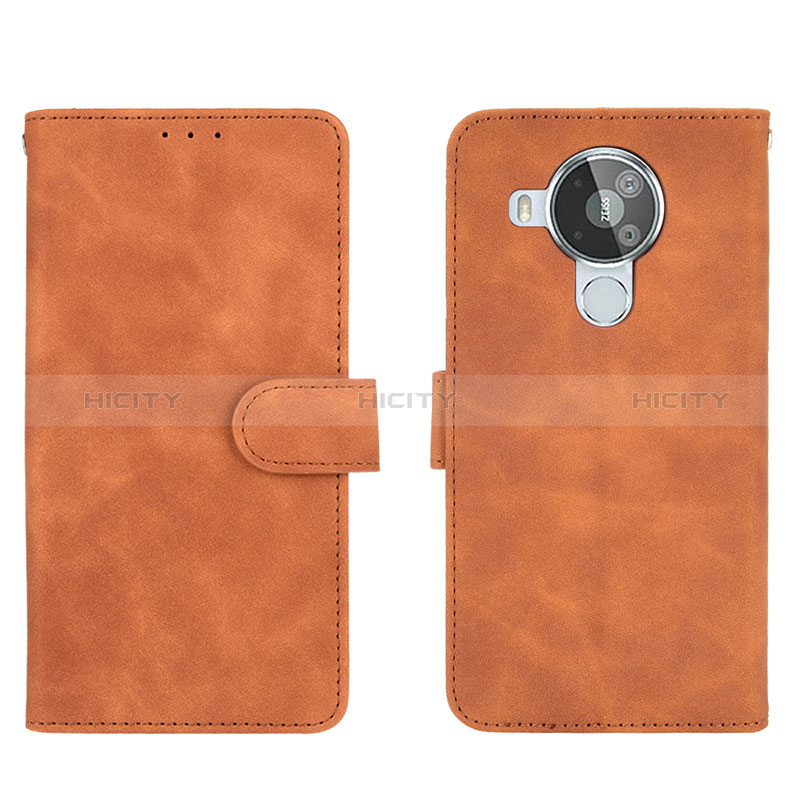 Coque Portefeuille Livre Cuir Etui Clapet L01Z pour Nokia 7.3 Marron Plus