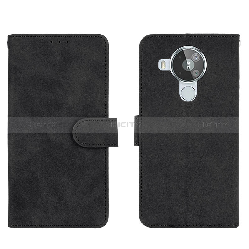 Coque Portefeuille Livre Cuir Etui Clapet L01Z pour Nokia 7.3 Noir Plus