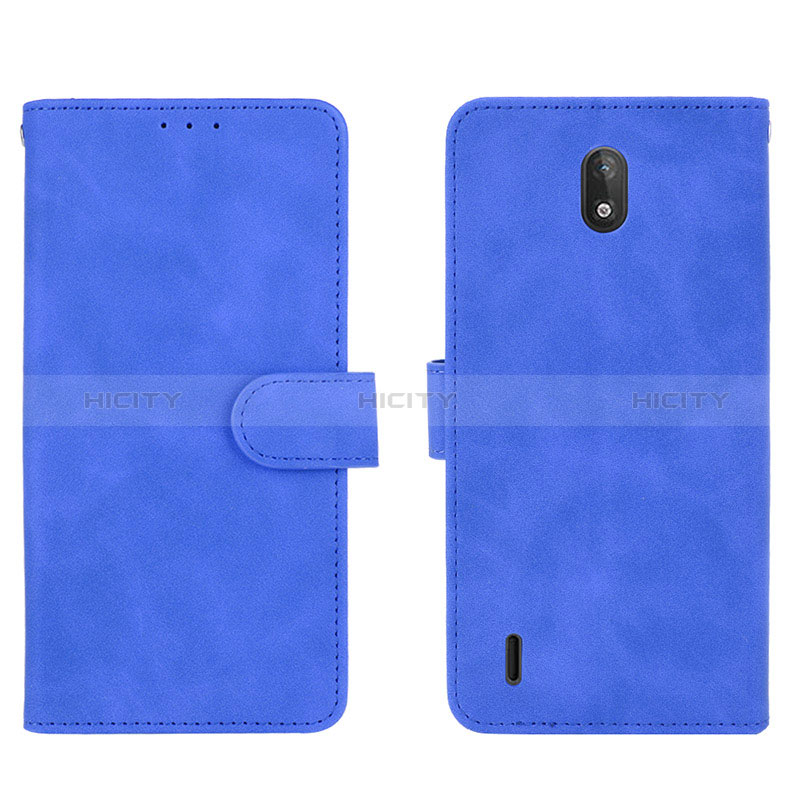 Coque Portefeuille Livre Cuir Etui Clapet L01Z pour Nokia C2 Bleu Plus