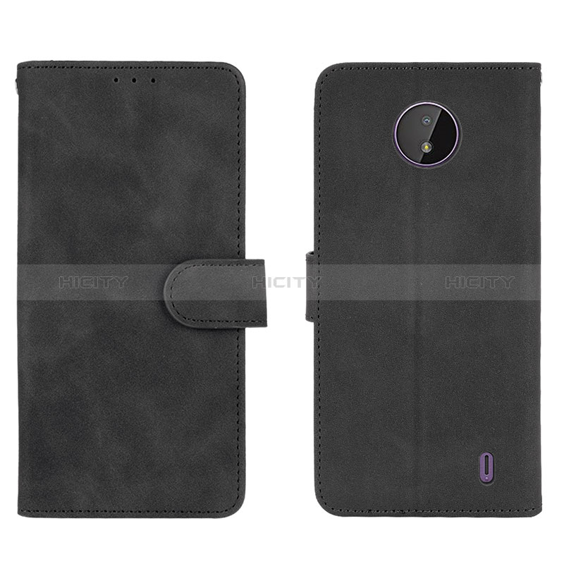 Coque Portefeuille Livre Cuir Etui Clapet L01Z pour Nokia C20 Noir Plus