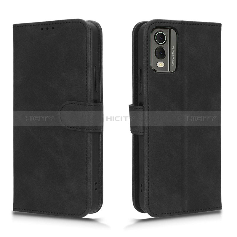 Coque Portefeuille Livre Cuir Etui Clapet L01Z pour Nokia C210 Noir Plus