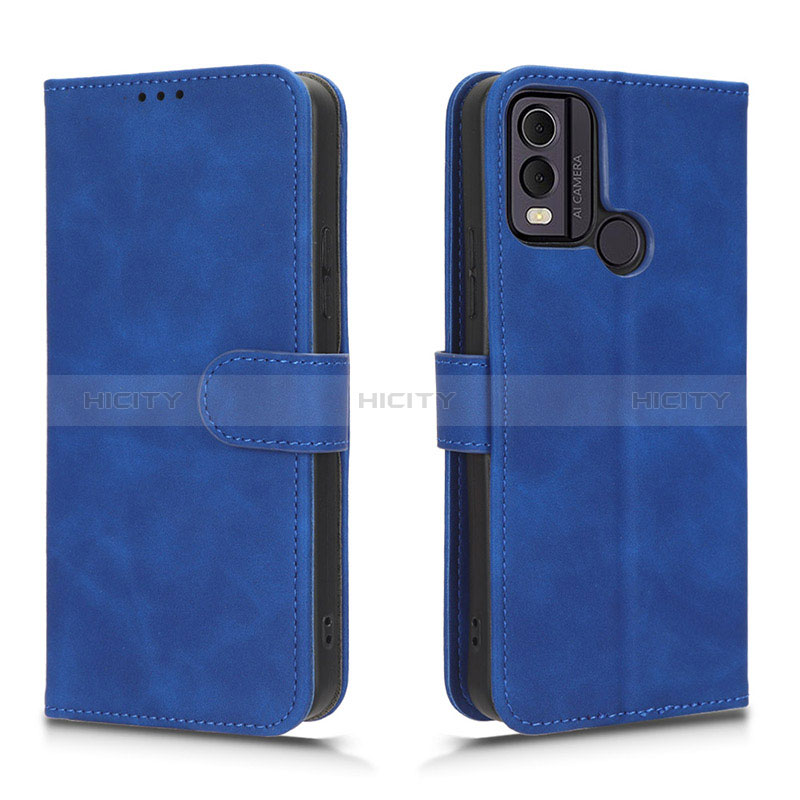 Coque Portefeuille Livre Cuir Etui Clapet L01Z pour Nokia C22 Bleu Plus