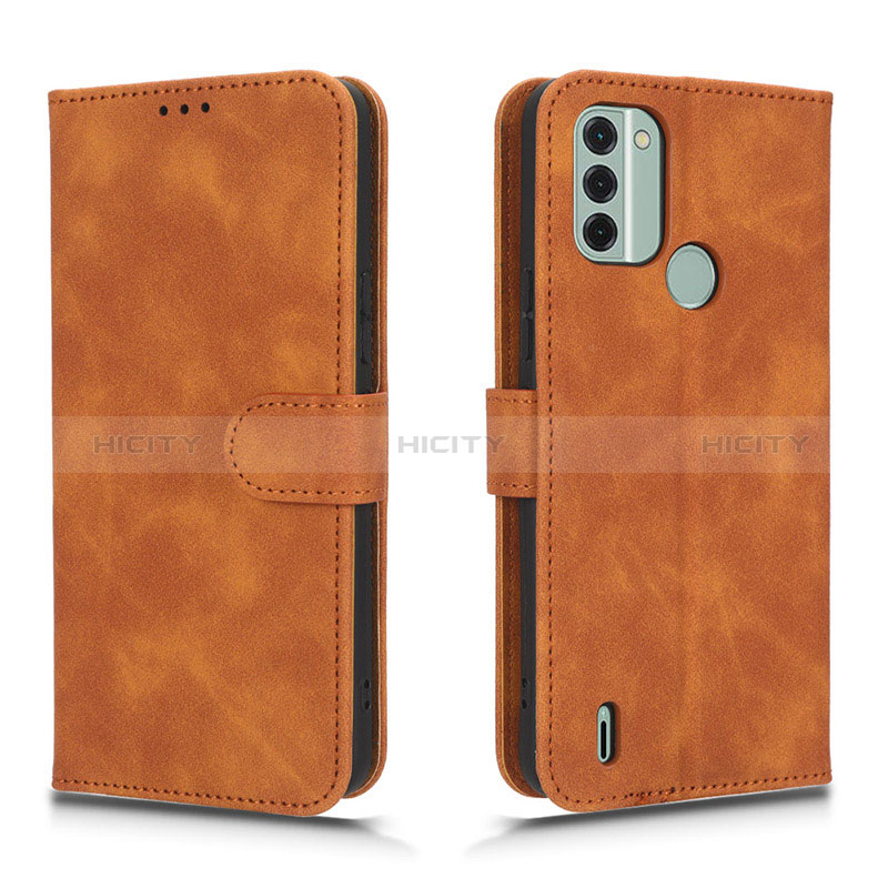 Coque Portefeuille Livre Cuir Etui Clapet L01Z pour Nokia C31 Marron Plus