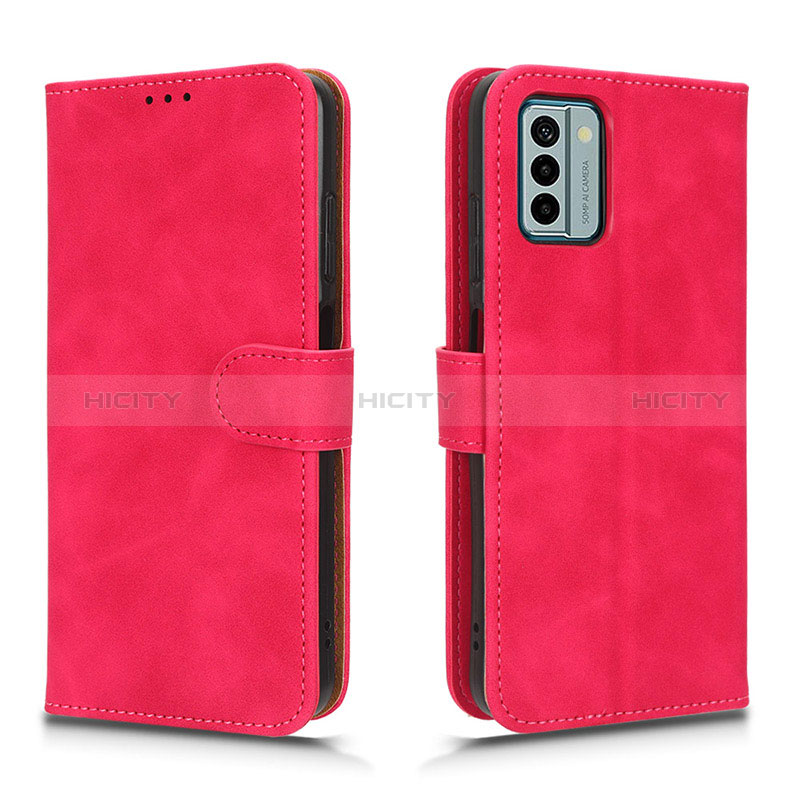 Coque Portefeuille Livre Cuir Etui Clapet L01Z pour Nokia G22 Rose Rouge Plus