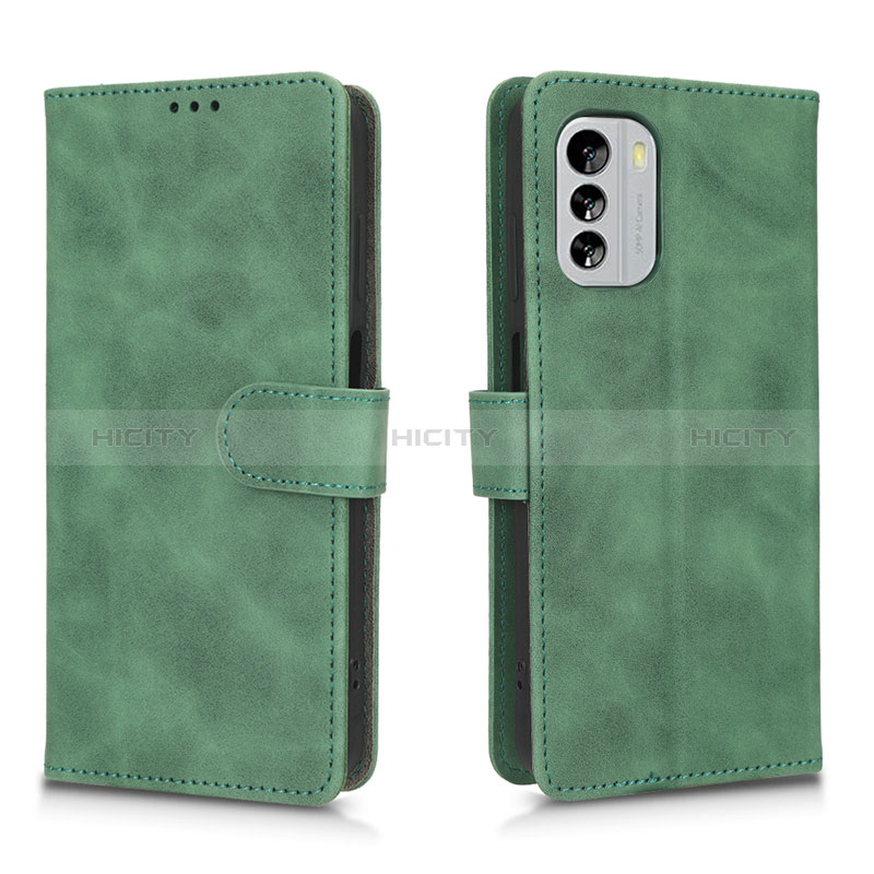 Coque Portefeuille Livre Cuir Etui Clapet L01Z pour Nokia G60 5G Vert Plus