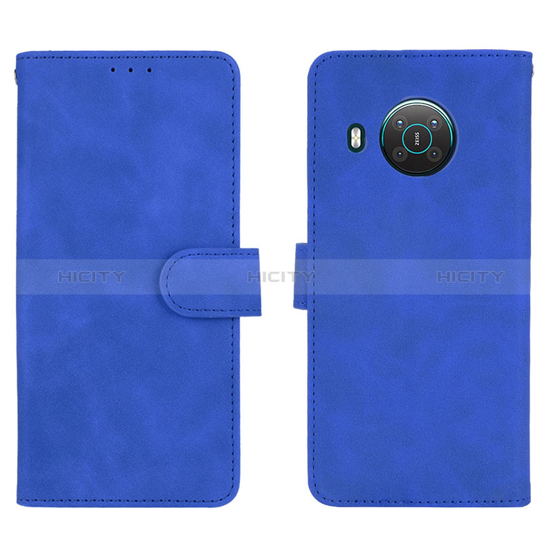 Coque Portefeuille Livre Cuir Etui Clapet L01Z pour Nokia X10 Bleu Plus