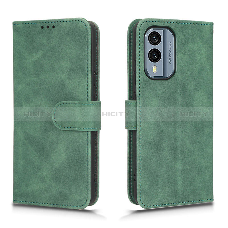 Coque Portefeuille Livre Cuir Etui Clapet L01Z pour Nokia X30 5G Vert Plus