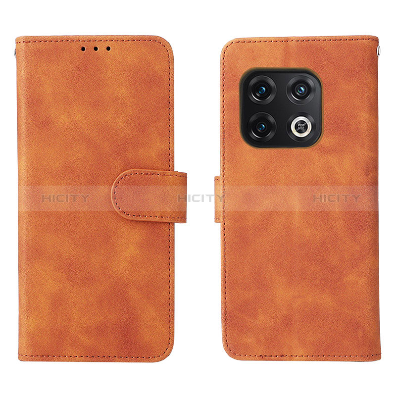 Coque Portefeuille Livre Cuir Etui Clapet L01Z pour OnePlus 10 Pro 5G Marron Plus