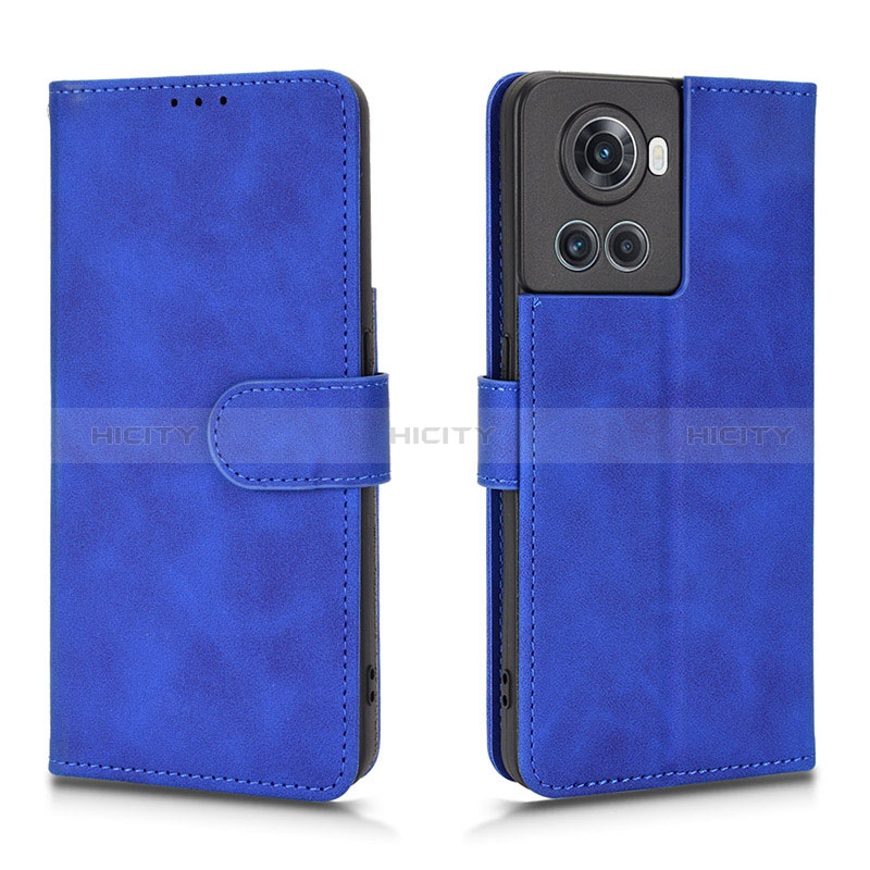 Coque Portefeuille Livre Cuir Etui Clapet L01Z pour OnePlus 10R 5G Bleu Plus