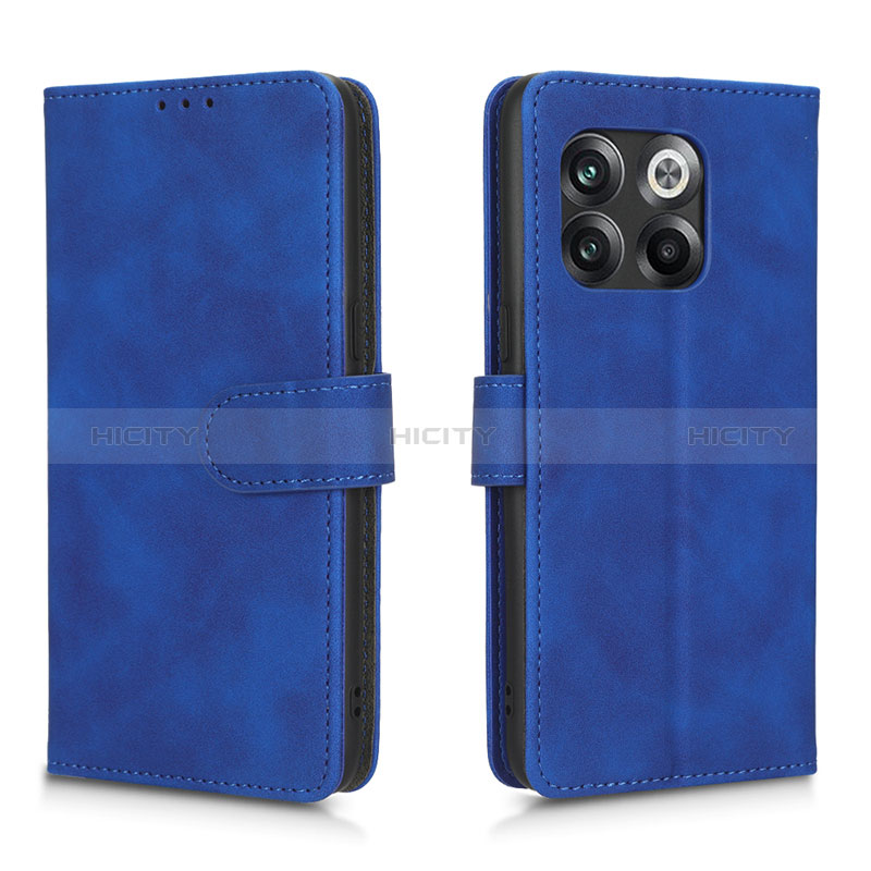 Coque Portefeuille Livre Cuir Etui Clapet L01Z pour OnePlus 10T 5G Bleu Plus