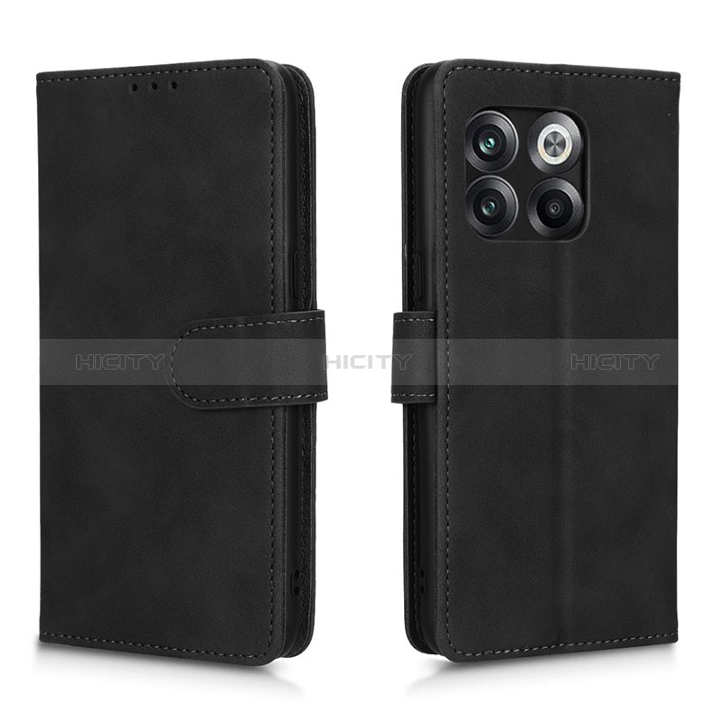 Coque Portefeuille Livre Cuir Etui Clapet L01Z pour OnePlus 10T 5G Noir Plus